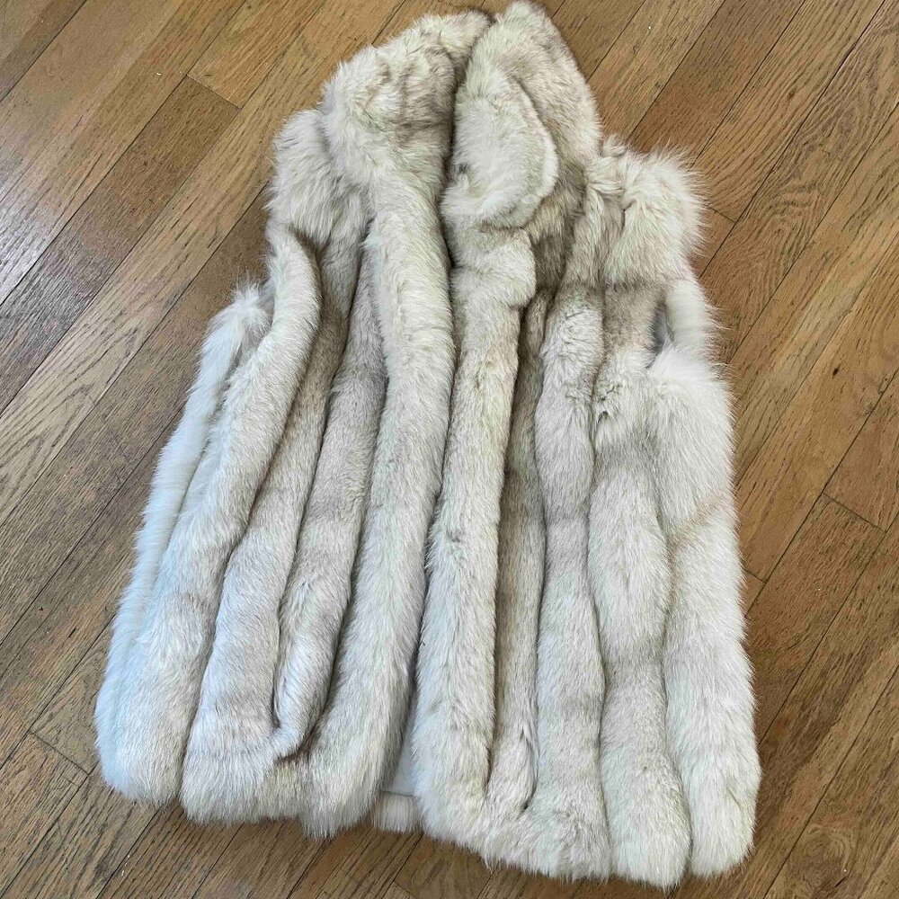 Vintage Lined Fox Fur Vest Perfect Condition